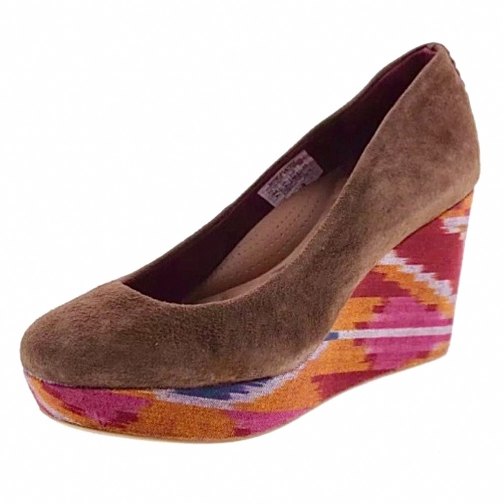 Reef Suede Colorful Southwest Print Wedges! NEW!